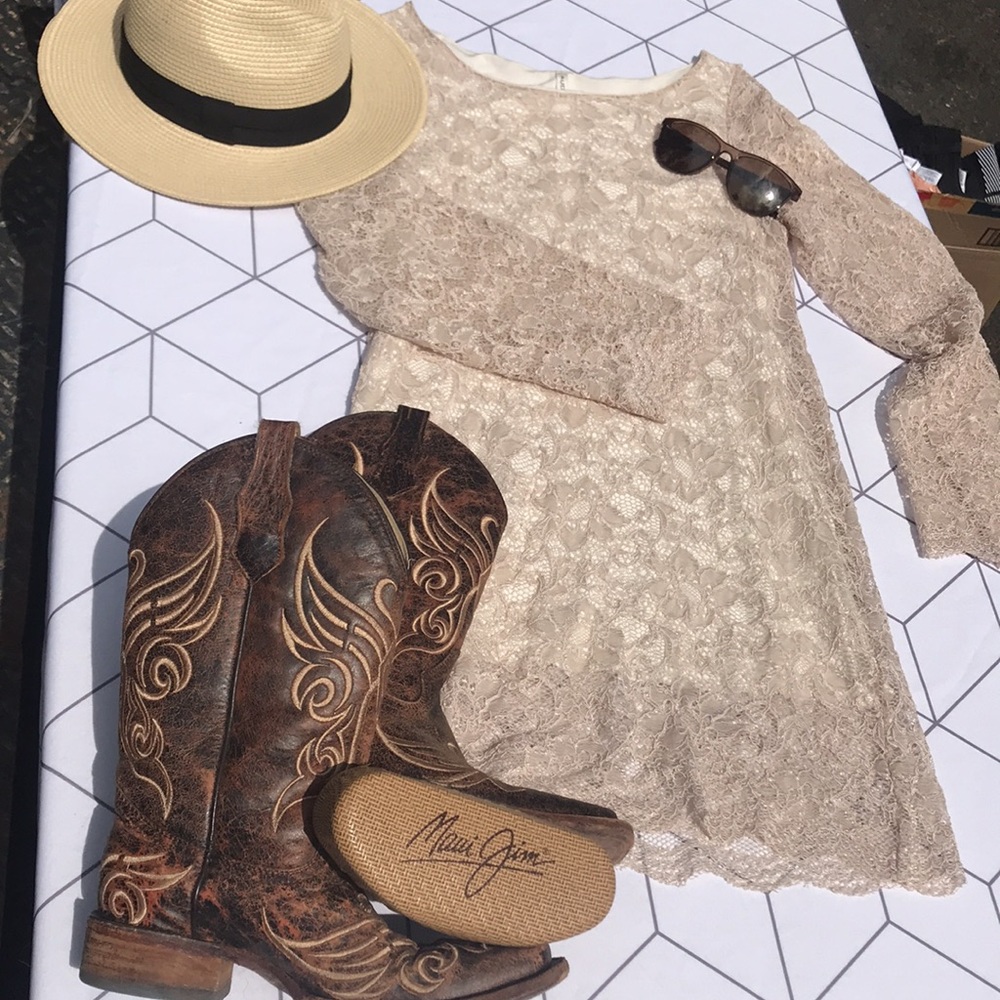 Audrey 3+1 Bohemian Lace Festival Dress! S